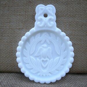 Vintage Imperial Milk Glass Cookie/Butter Mold Spoon Rest